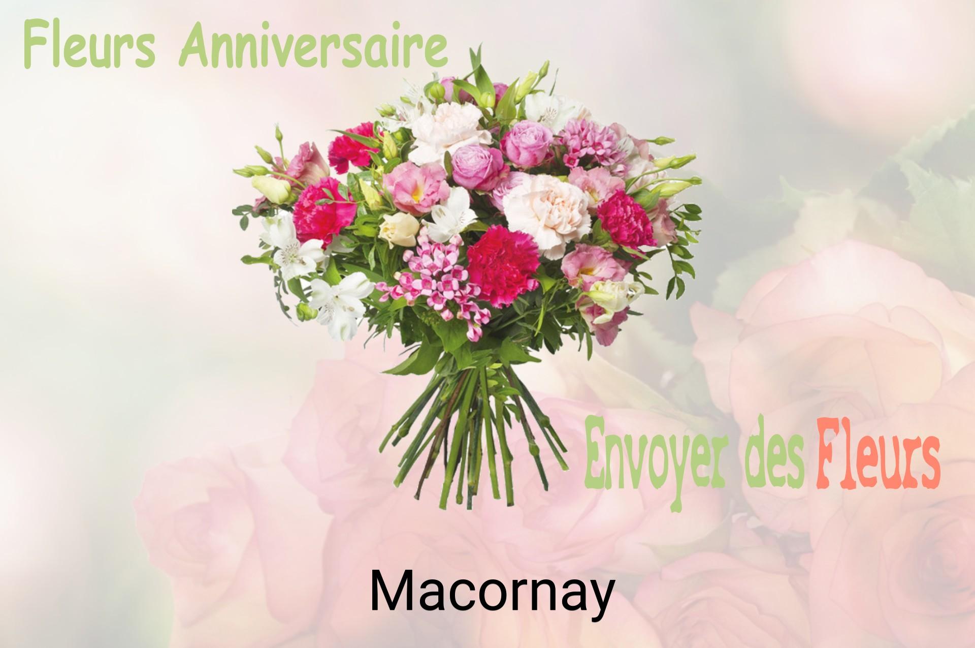 Bouquet de fleurs d’anniversaire livré à Macornay
